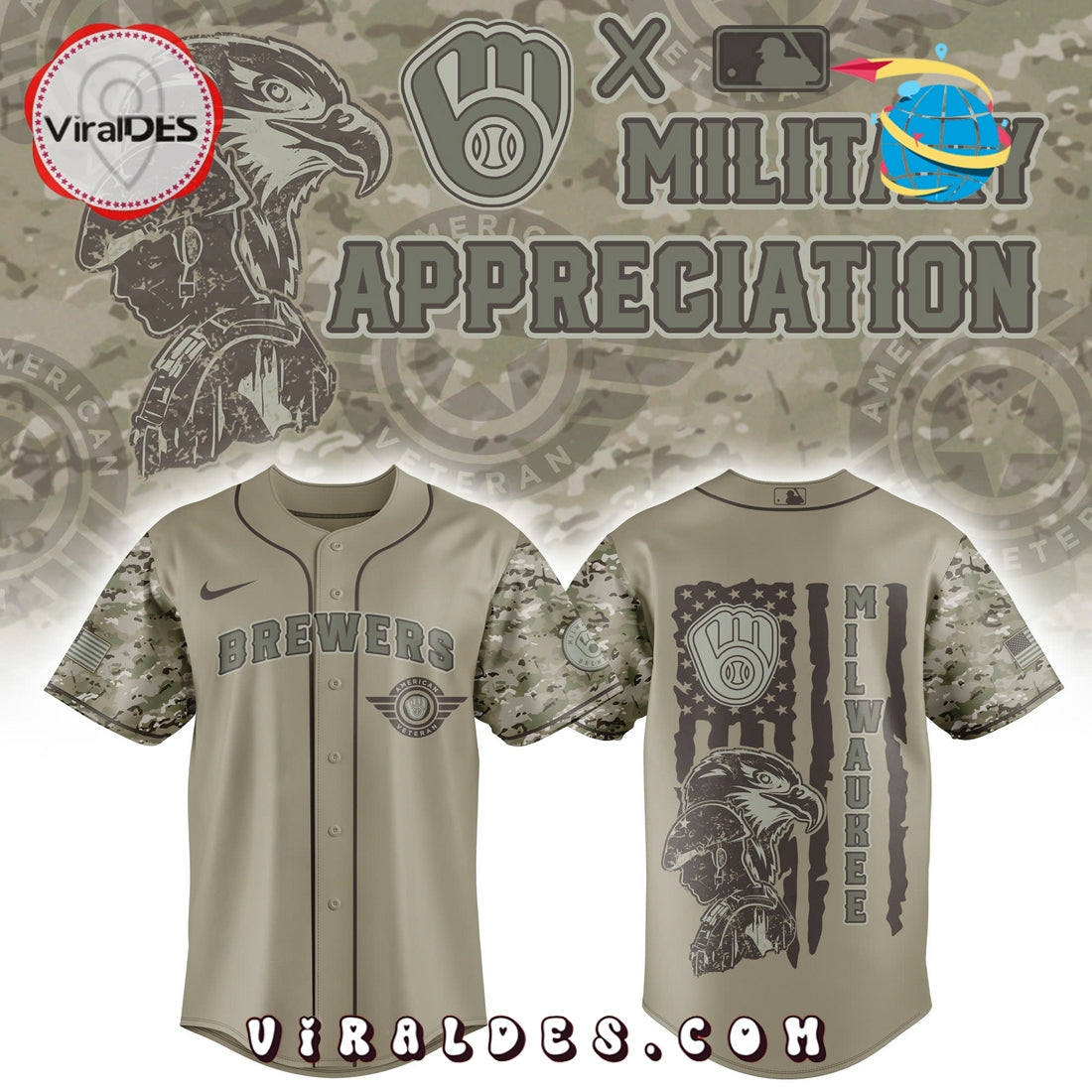 2025 Milwaukee Brewers x Veteran U.S Baseball Jersey