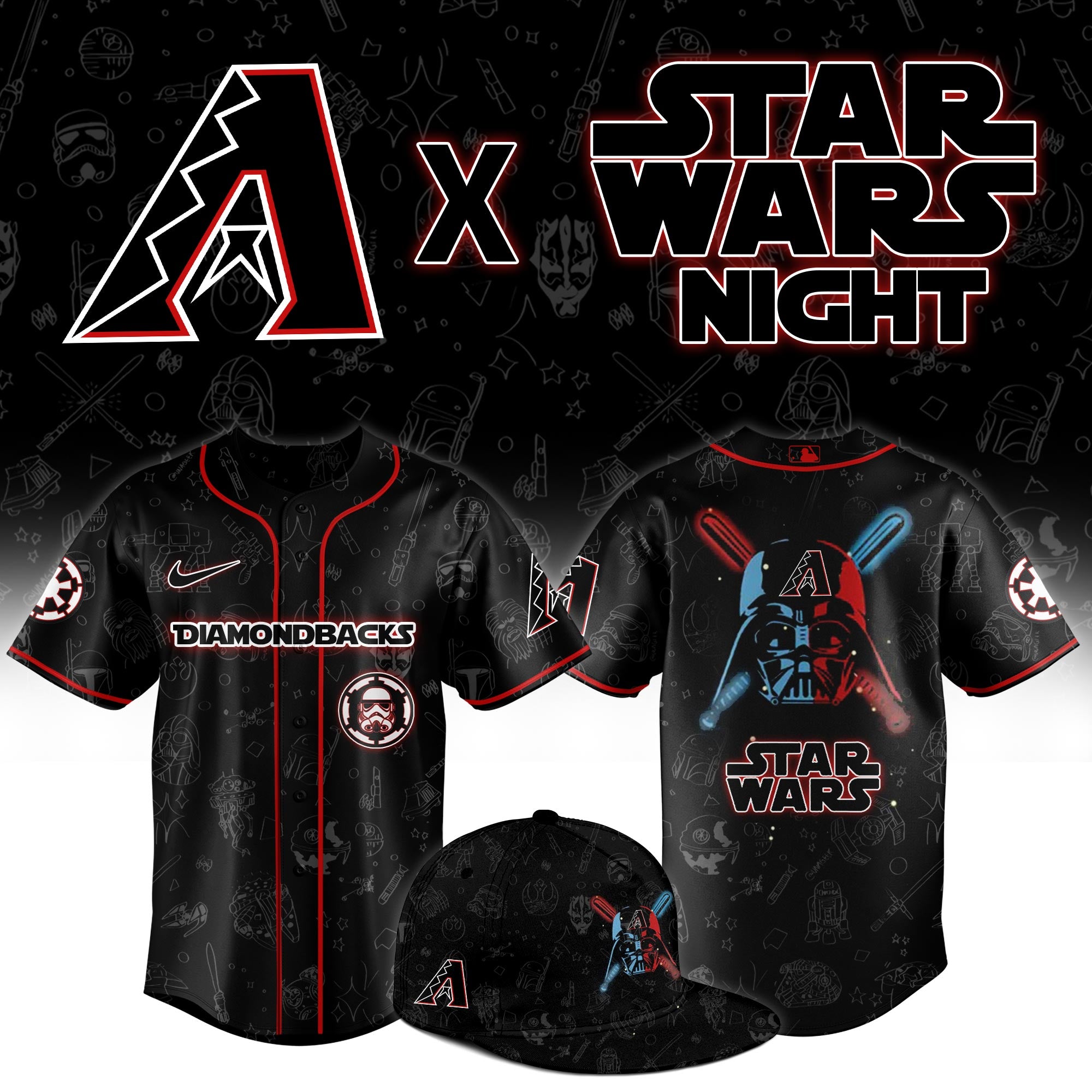 Arizona Diamondbacks 2025 Star Wars Night Limited Jersey 