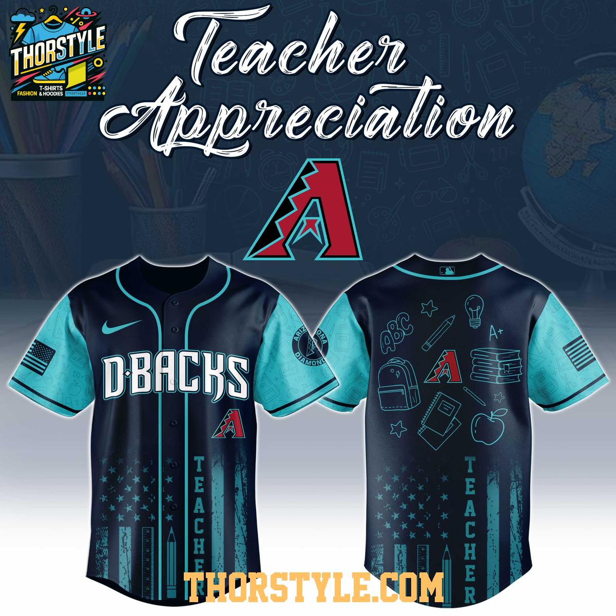 Arizona Diamondbacks MLB Teacher Appreciation Day 2025 Baseball Jersey 