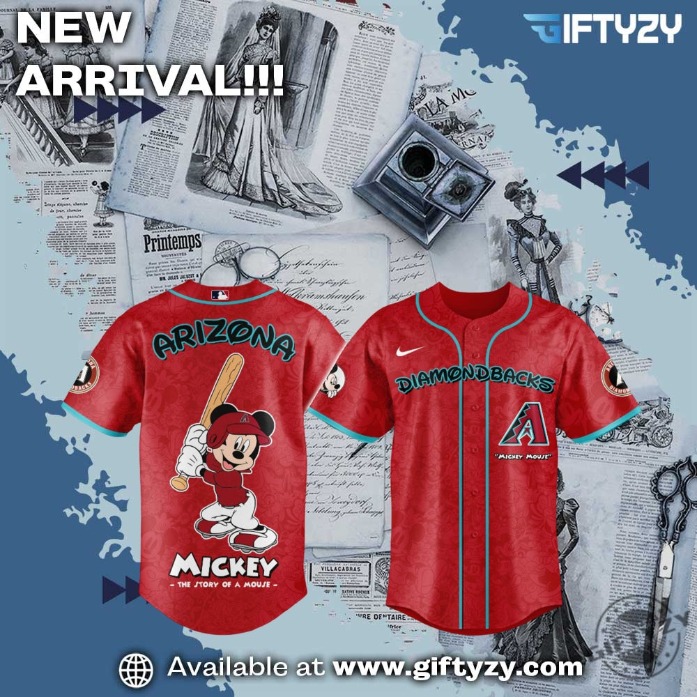 Arizona Diamondbacks Mlb Baseball X Disney Mickey Mouse Night Game Jersey 