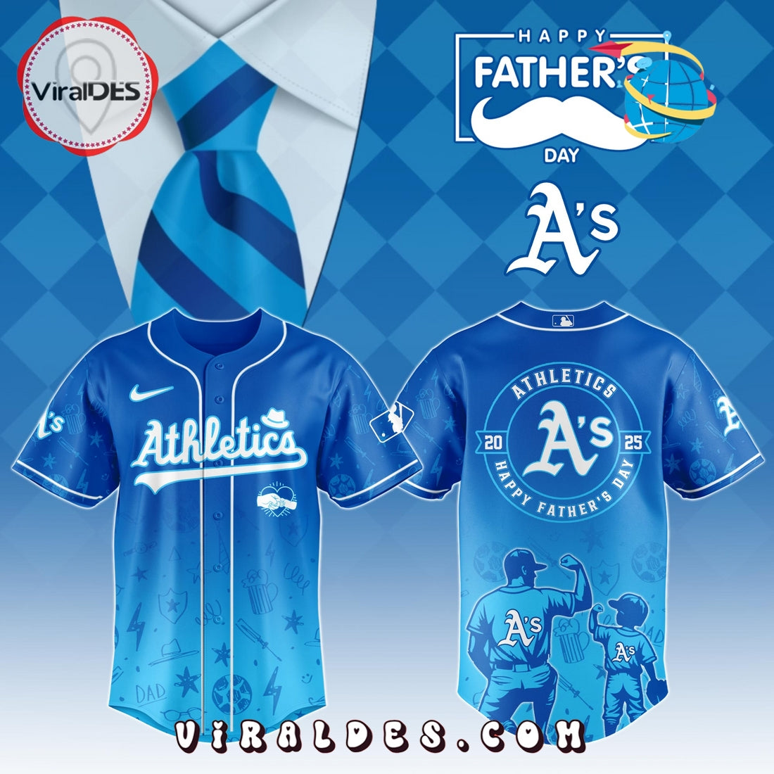 Athletics Father's Day Baseball Jersey